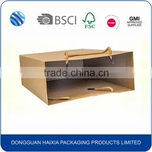 Eco-friendly Biodegradable Brown Kraft Paper Shopping Bag thumbnail-1