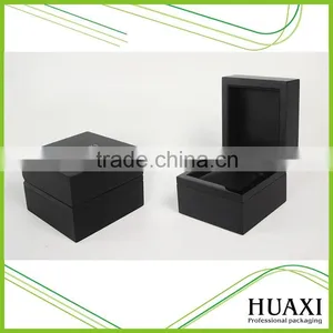 High Quality Matt Black Wooden Watch Box thumbnail-1