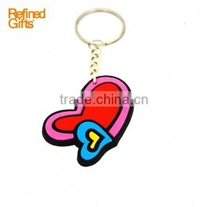 Multi Color Factory Price Good Quality PVC Rubber Keychain thumbnail-1
