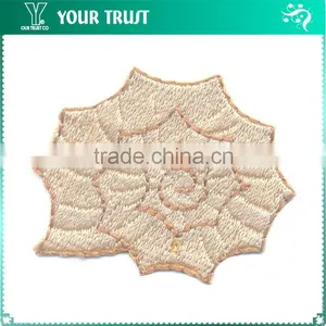 Beige Brown Spiral Shell Clothing Applique Garment Patch Label thumbnail-1