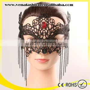 Beads Gothic Sex Eye Mask, Sexy Lace Eye Mask thumbnail-1