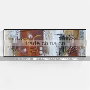 Modern Art Buddha Face Abstract Oil Painting for Living Room SHU184 thumbnail-1