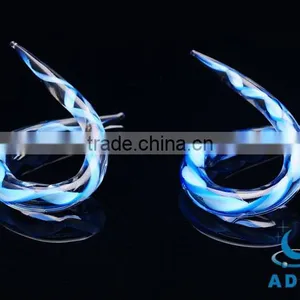 Transparent Spiral Pyrex Glass Body Piercing Ear Plug Glass Earring Stretcher thumbnail-1