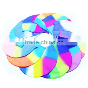 Chinese Design Your Own Swim Cap With Custom Printing Free Art Work,Colorful Printing Silicon Swimming Cap thumbnail-2