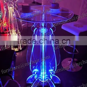 LED Event Rental Wholesale Illuminated Light Wedding Coffee Table Bar Table thumbnail-1