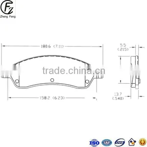 FMSI D1019-792China Manufacturer Auto Spare Parts Brake Pads no Dust High Quality High Temperature Resistance Slotter Brake Pad thumbnail-1