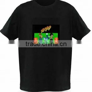 Hot Sale Fashion LED Sound-activated el T-shirt thumbnail-1