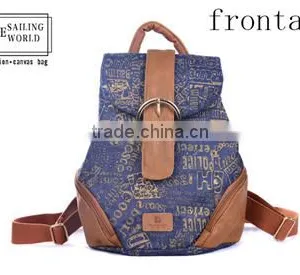 Hottest Vintage Style With Printing Ladies Canvas Backpack thumbnail-2