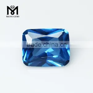 Good Quality 120# Bule Octagon Loose Artificial Spinel Gemstone thumbnail-1