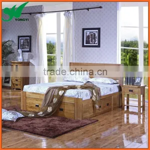China Qingdao Modern Design Contemporary Wooden Oak Bed/Double Bed thumbnail-1