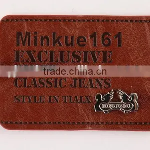 Leather Logo Patch Embossing Stamp in Garment Label thumbnail-2