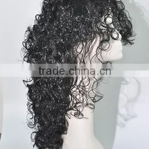 Popular Long Black Kinky Curls Wig Synthetic Costume Wig N267 thumbnail-2