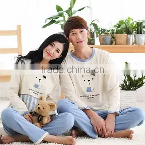 Cartoon Bear Cotton Lovers Pajamas thumbnail-1