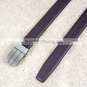 Reversible Blank Belt Buckle With Black Leather Belts thumbnail-6