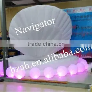 New Attrative Giant Inflatable Shell for Wedding Stage Decor thumbnail-4