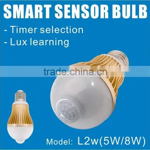 PIR Motion Sensor LED Light Bulb With Lux Learning & Timer Selection(Model:L2w) thumbnail-1