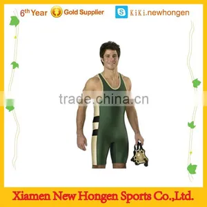 Custom Design Sublimation Men's Wrestling Singlet Wholesale thumbnail-1