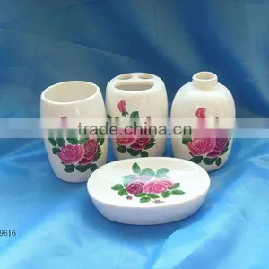 4Pcs Ceramic Bathroom Accessories Set thumbnail-1