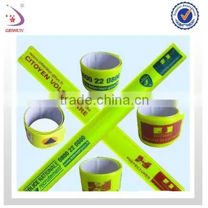 Reflective Slap Bracelet/snap Band/promotion Reflective Wristband thumbnail-1