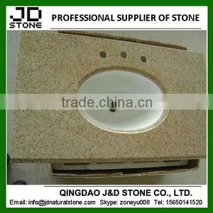 Bathroom Vanity in Low Price/ Yellow Granit Countertop thumbnail-1