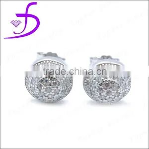 Wholesale Zircon 925 Silver Micro Pave Cheap Wholesale Stud Earrings thumbnail-1