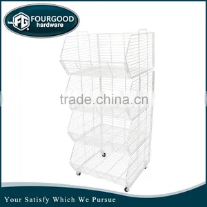 China Custom Clothes Wire Basket With Wheels thumbnail-1