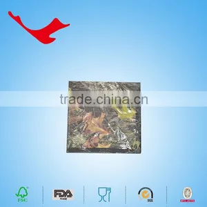 25*25cm,1/4 Folded Halloween Printed Tissue Paper Dinner Napkin,party Supplies Paper Towel thumbnail-1