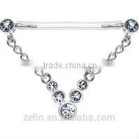 Dangle Nipple Barbell Ring Piercing Nipple Jewelry Body Jewelry thumbnail-1
