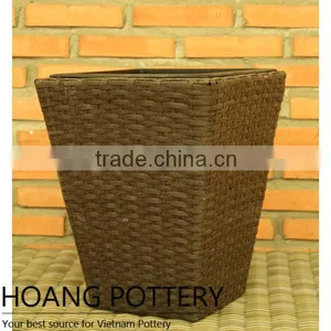Rattan Wicker Flower Planter Wholesale thumbnail-2