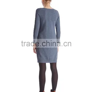 Knitted Long Sleeve Maternity Dresses for Office Fashion Style thumbnail-2