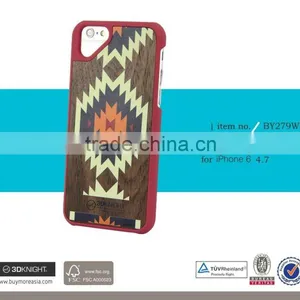 Mobile Accessories Laser Engraving Custom Design Plastic Frame Wooden Cell Phone Case for Iphone 6s Case Wood Factory Price thumbnail-3