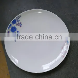 10.5inch Ceramic Moon Shaped Plate With Flower Design for Cameroon thumbnail-1