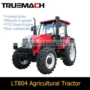 80HP Agricultural Farm Tractor With 4 Wheels Drive thumbnail-1