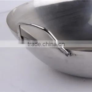 Hand Hammered Cookware Non Stick Best Stainless Steel Wok thumbnail-4