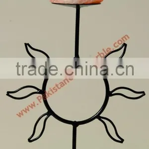 MODERN DESIGN WROUGHT IRON SALT CANDLE HOLDER & TEALIGHTS thumbnail-5