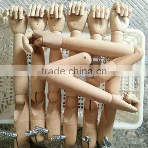 Nature Color Long Arms Men Wooden Hand For Mannequin Dispaly thumbnail-3