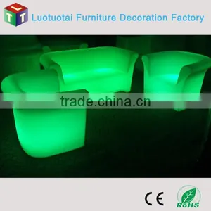 Colour Changing Plastic LED Long Sofa/glowing Led Sofa thumbnail-4