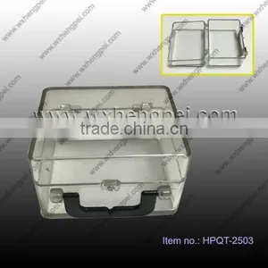 Cleverish Portable Cute Transparent Suitcase Plastic Storage Jewelry Wedding Box Kit thumbnail-1