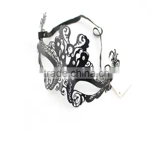 New Black Swan Laser Cut Metal Womens Mardi Gras Venetian Masquerade Mask thumbnail-2