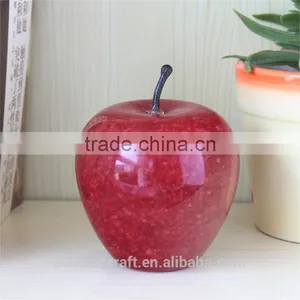 Hotsale Natural Marble Red Apple Decoration thumbnail-3