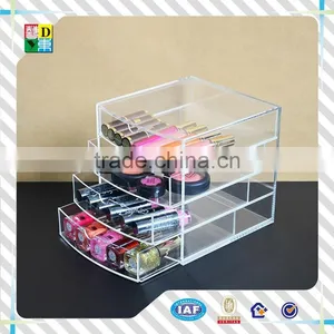 Customized Acrylic Make up Cosmetic Display Drawer / Acrylic Cosmetic Display Storage Drawer Box From Shenzhen Yidong thumbnail-2