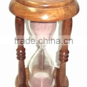 Wooden Hourglass Sand Timer, 30 Minute Sand Timer, 60 Minute Sand Timer, Large Wood Hourglass Sand Timer thumbnail-1