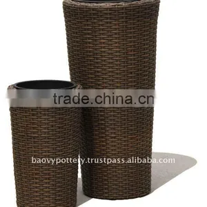 Wicker Planter, Poly Rattan Planter thumbnail-1