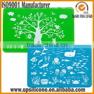 Food Grade High Quality Easy Wipe Clean Cute Silicone Placemats Silicone Baby Meal Mat thumbnail-1
