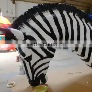 FRP Life-size Zebra Statue Sculpture thumbnail-5
