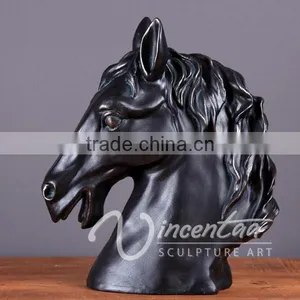 China Supplier Wholesale High Quality Resin Craft Fiberglass Head Horse thumbnail-3