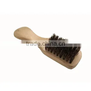 Wild Boar Bristle Brush Brush With a Handle for Men, Schima Superba Beard Brush Can be Carved Logo thumbnail-1