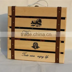2016 Customized Handmade 4 Bottle Wooden Wine Gift Box thumbnail-4