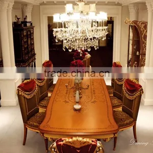 Royal Exquisite European Louis Designed Banquet Long Dining Table With Beautiful Dining Chair BF12-04204a thumbnail-1