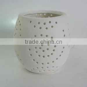 New Design White Ceramic Candle Holder thumbnail-1
